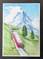Antigua & Bermuda-Block Eisenbahnmotive **