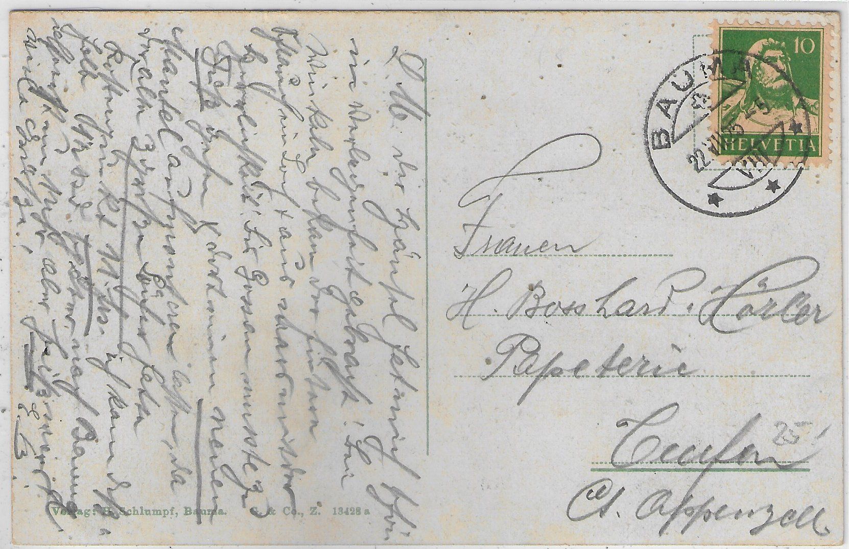 Cartoline postali: Bauma - Dorfstrasse - animee – Usato da Ettingen venduto da Kartenplanet 1