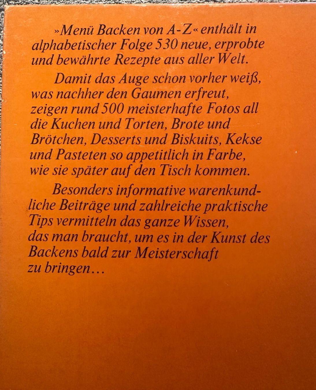 Libri: Kochbuch - Backen von A-Z – Usato da Egnach venduto da bodensee777 1