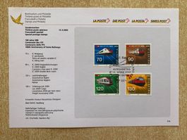 Schweizerische Post Briefmarken SBB, diverse gemäss Fotos