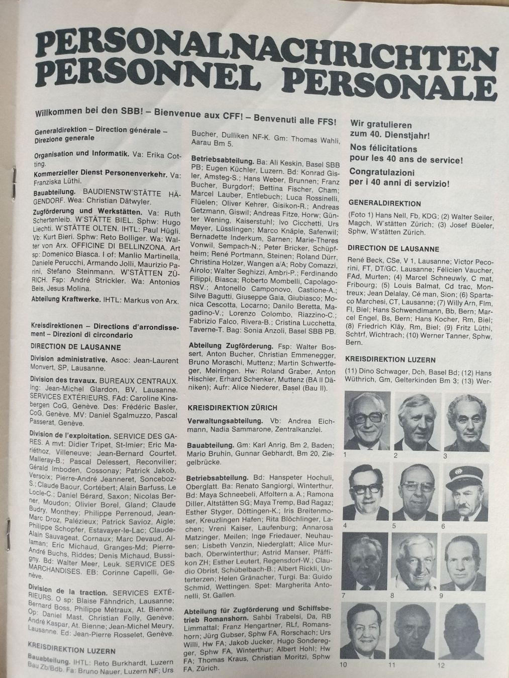 Riviste & Magazine: SBB CFF FFS Nachrichtenblatt von 1983 – Usato da Schwanden Sigrisw venduto da pho_2mc9 6