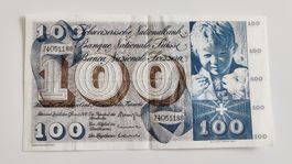 100 Franken 1970, Banknote Schweiz (LP2)