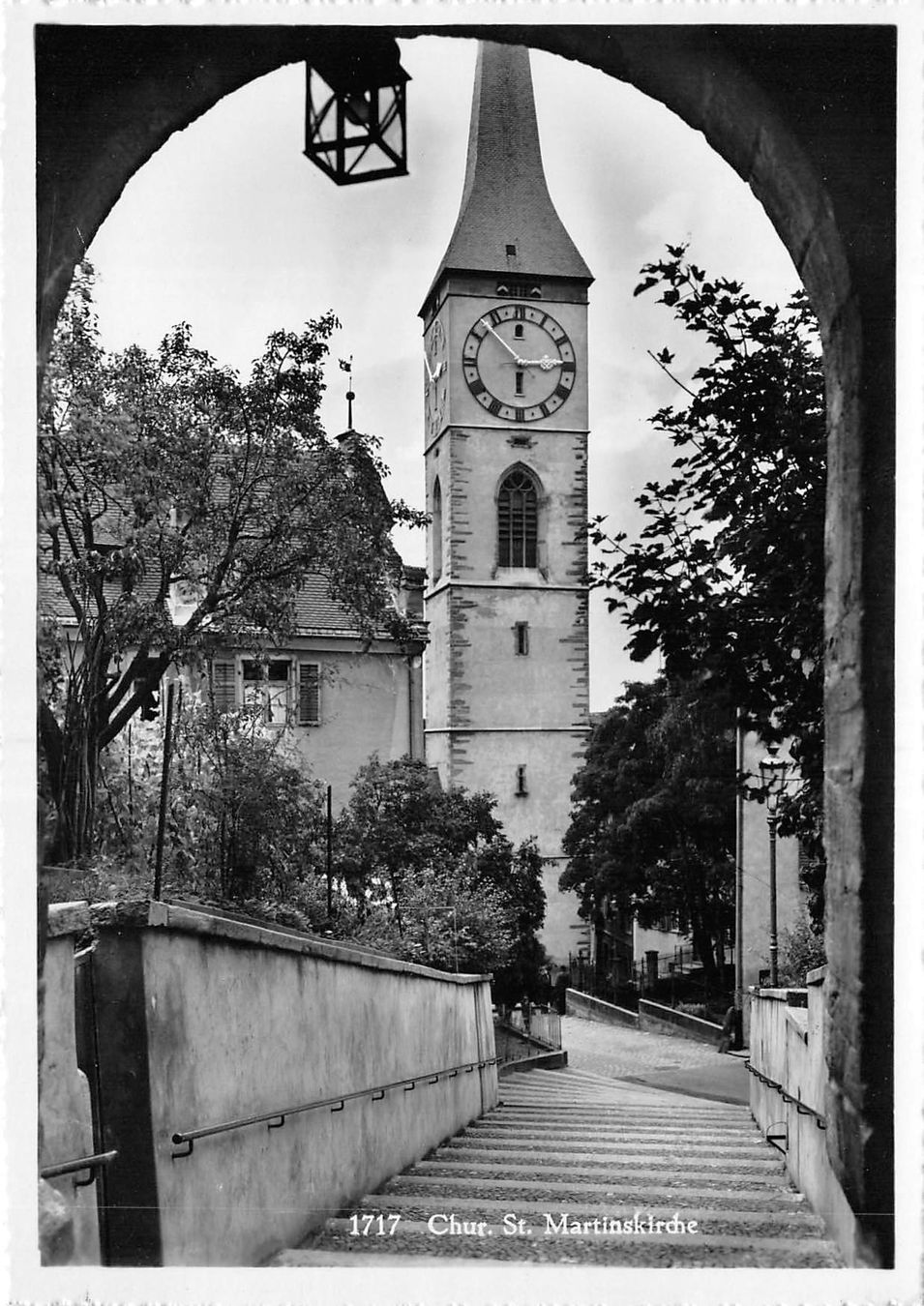 Cartoline postali: 2x Chur, St. Martinskirche, Hofkirche – Usato da Ottikon b.Kemptth. venduto da Neptun1974