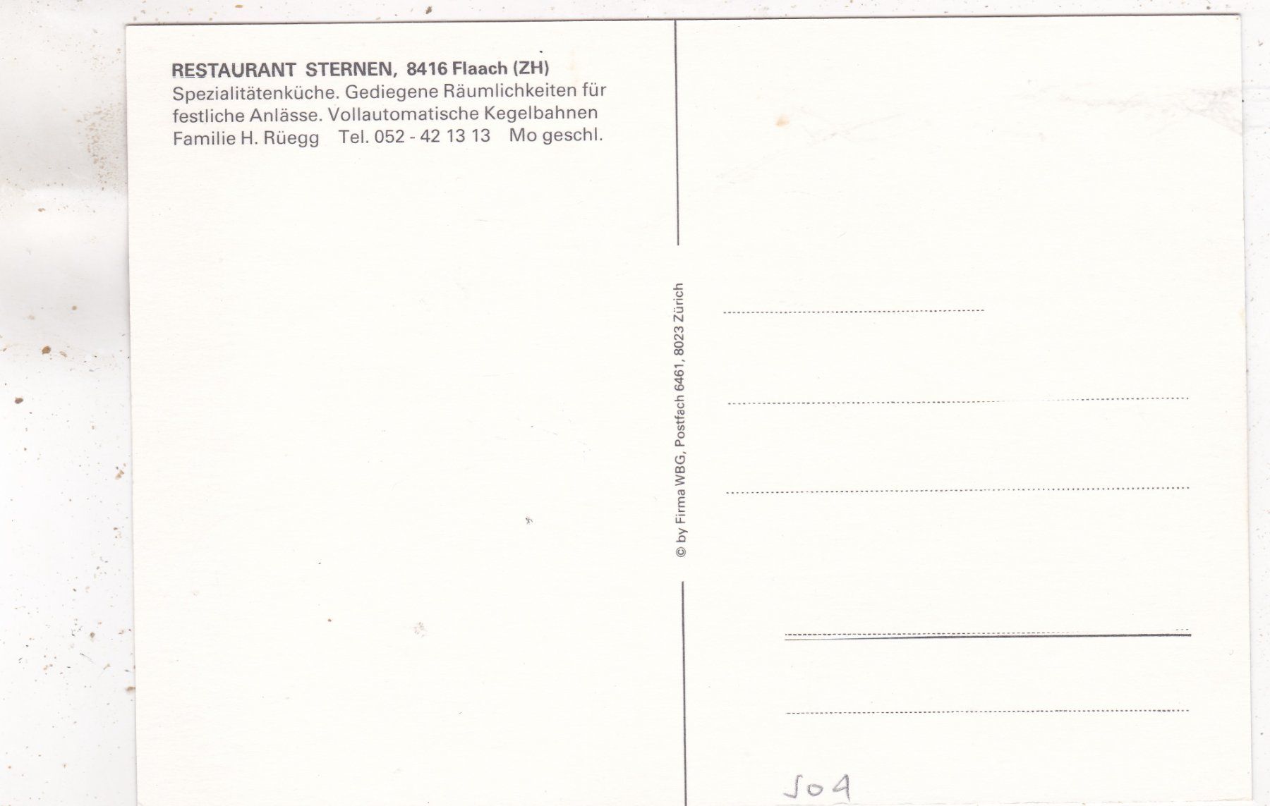 Cartoline postali: Flaach ZH Restaurant Sternen – Usato da Herisau venduto da Lisegrat2008 1