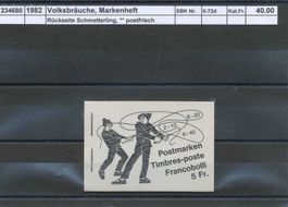 1982 "Volksbräuche", Markenheftchen "grau", ** postfrisch