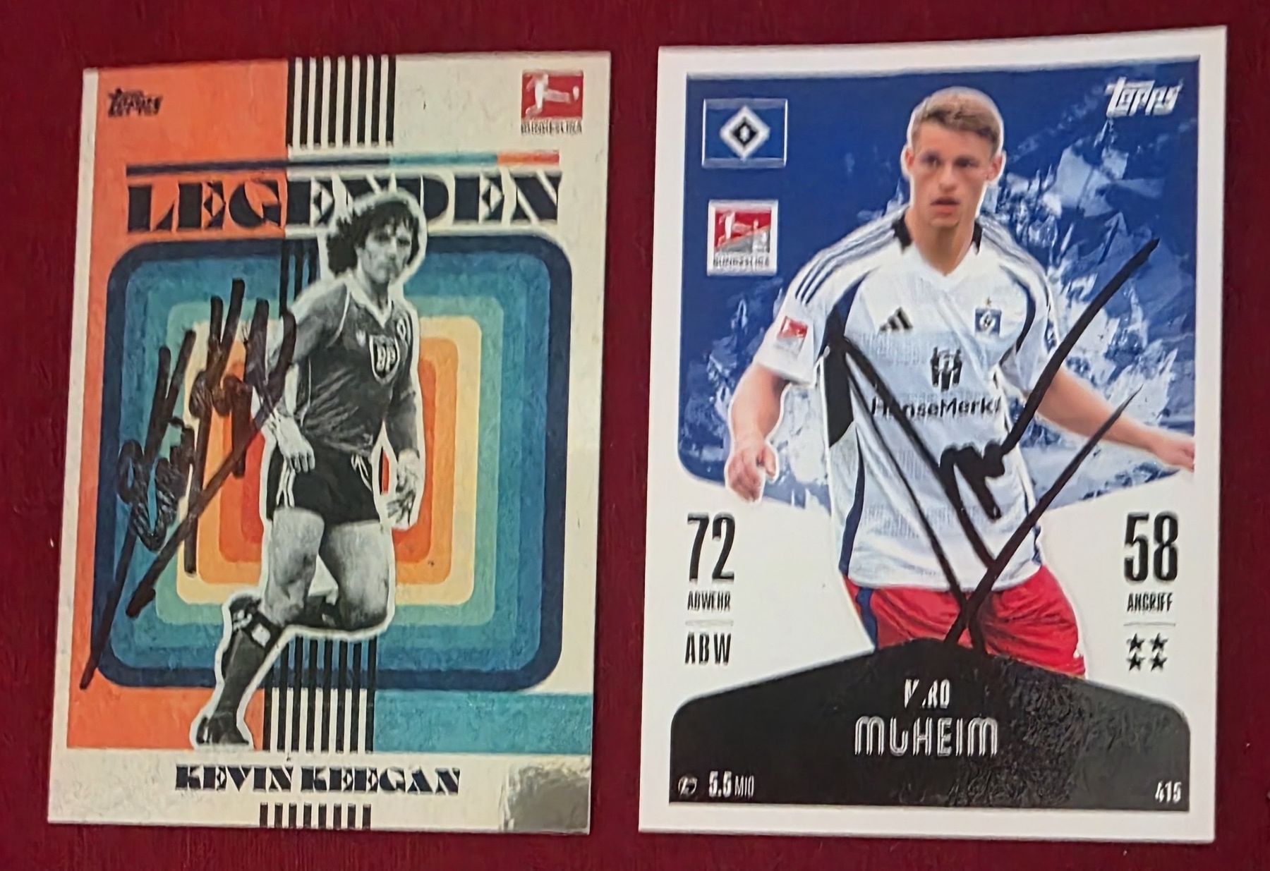 Topps Cartes à collectionner: HSV K.Keegan / M.Muheim – Neuf (Voir description) à Dietikon par Saka0
