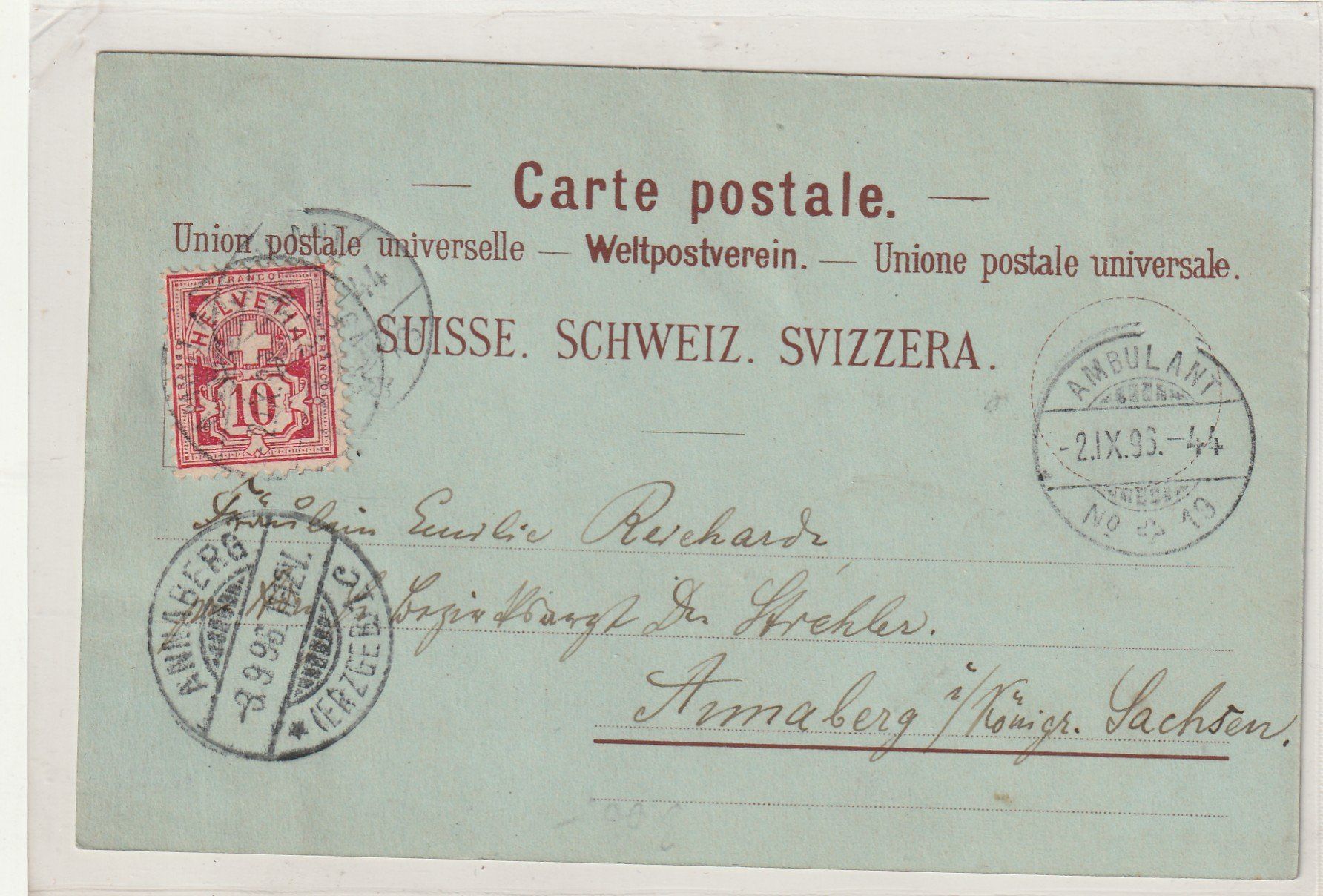 Cartoline postali: Bern Hotel du Jura – Usato da Rorschacherberg venduto da fratovi2 1