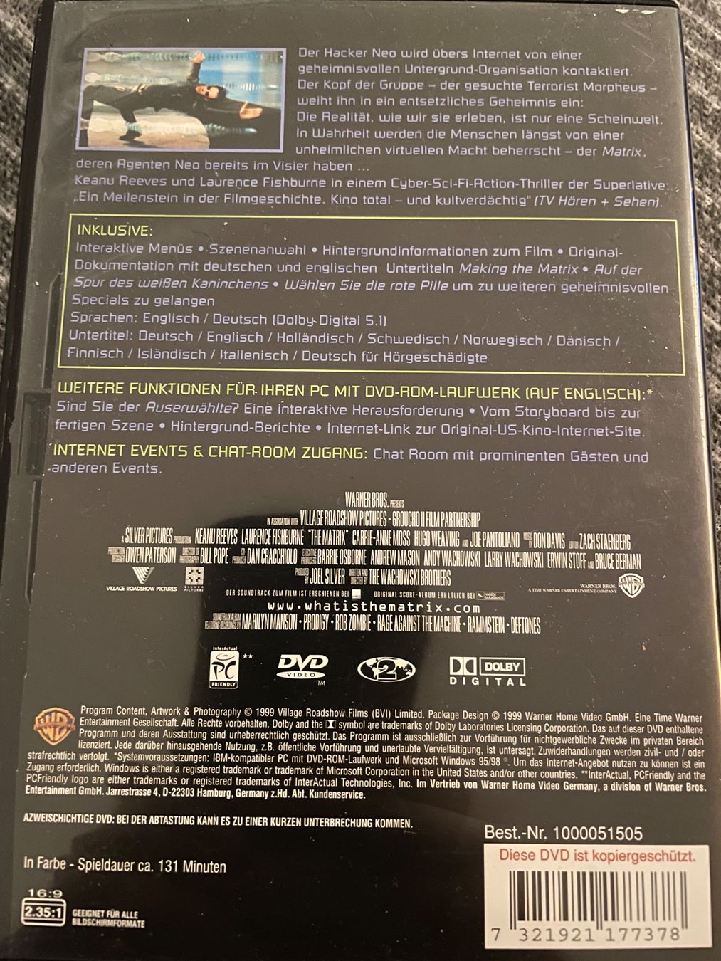 Tutti i DVDs: Matrix – Usato da Dierikon venduto da Butcherboy 1