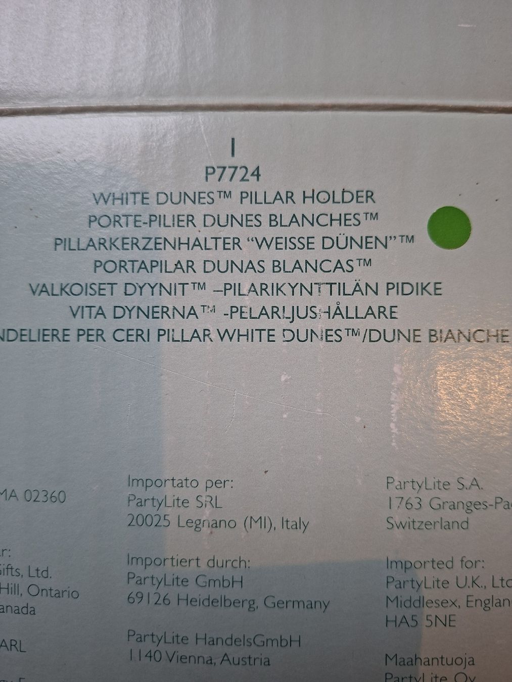 Partylite Portacandele: Partylite Pillarkerzenhalter "Weisse Düne" P7724 – Usato da Klingnau venduto da vollmond36 4