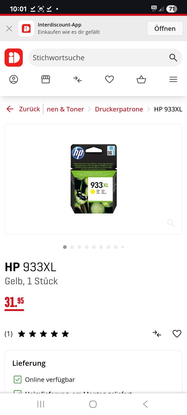 Hewlett Packard Cartucce per stampanti & toner: HP 993 XL Yellow / Gelb – Nuovo e nell'imballaggio originale da Zürich venduto da zumGO 1