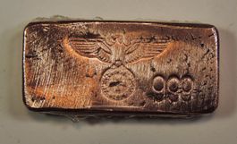 Kupferbarren 999 mit Reichsadler