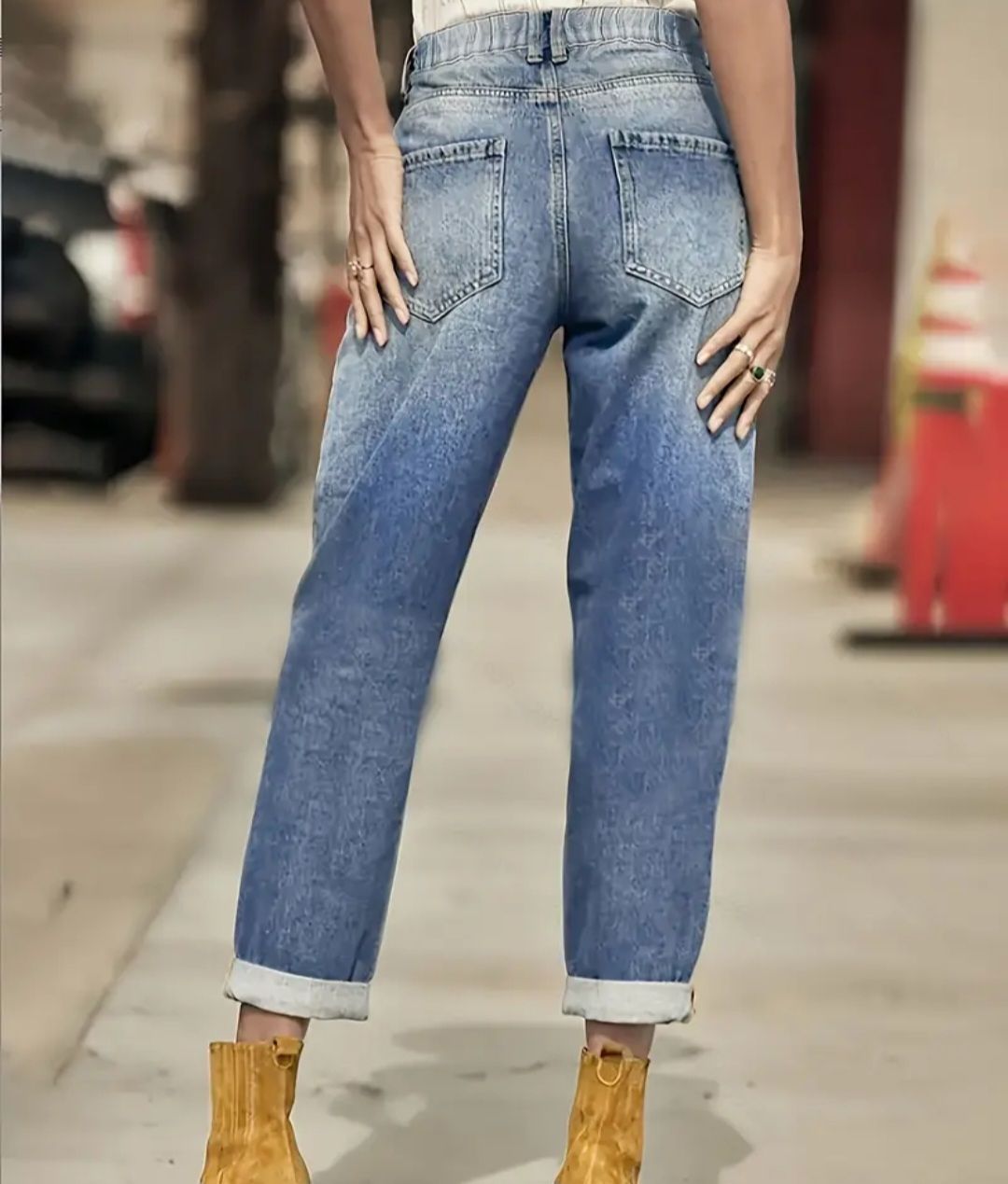 Jeans: Trendige Jeans mit Gummizug - Grösse L - NEU – Nuovo (secondo la descrizione) da Näfels venduto da CH.Kchlineknopf 1