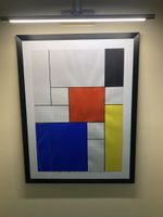 Original modernes Bild , gemalt nach Piet Mondrian
