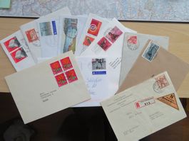 11 Briefe Lot gestempelt alt und neu