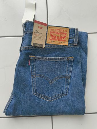 Levi's 505 Regular Jeans blau Grösse W34 L34 neu mit Etikett