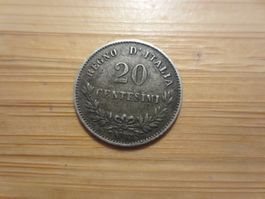 Münze 20 Centimes, Italien, 1863