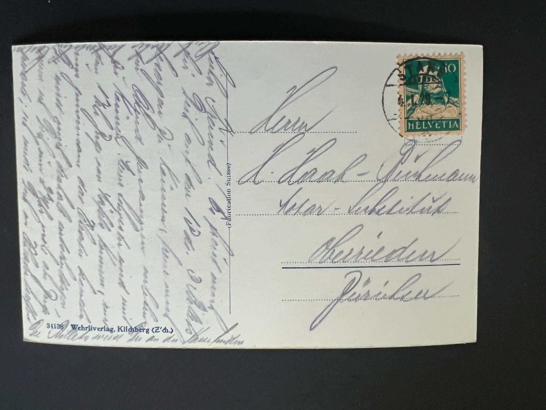 Cartoline postali: Ansichtsk. 1929 Beckenried beschrieben   (V561) – Usato da Hinwil venduto da Sidi4 1