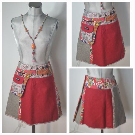 S M L XL MOSHIKI hot Cookie VERSTELLBARER WICKELROCK Unikat