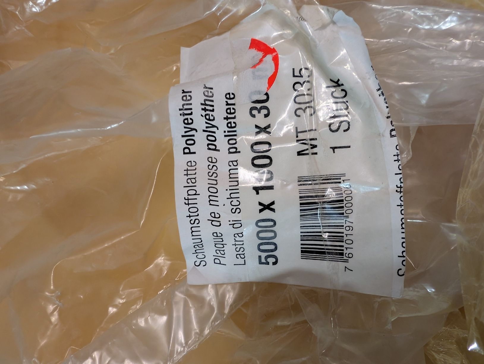 Piatti di portata: Schaumstoffplatte Polyether 5000x1000x30 cm ungebraucht – Nuovo e nell'imballaggio originale da Wallisellen venduto da Sladjko97 2