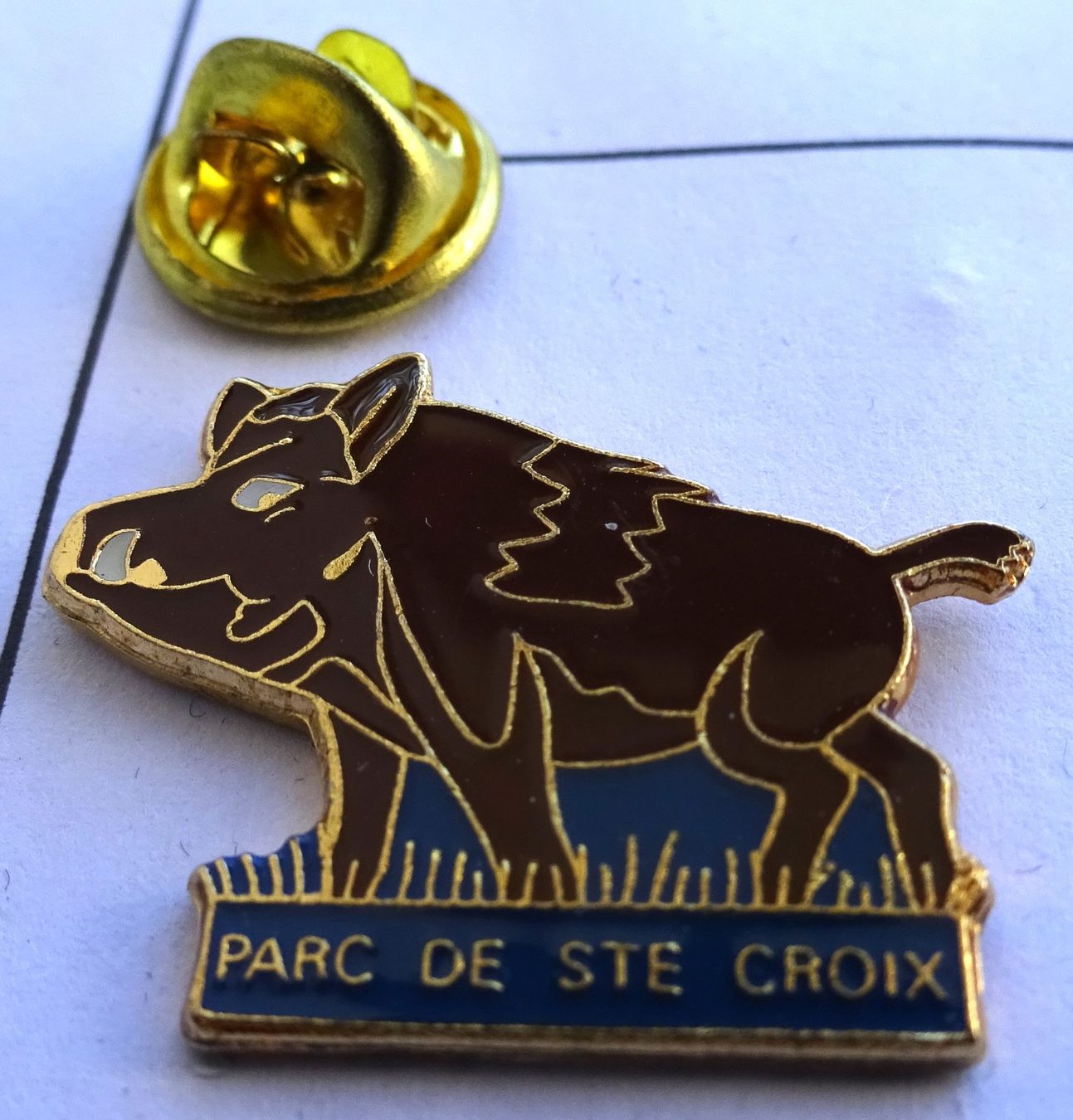 Plaketten & Abzeichen: Pin WILDSCHWEIN Parc de ste Croix – Gebraucht aus Utzenstorf von BUtter81
