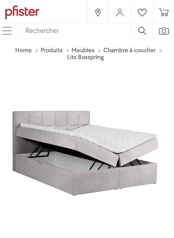 Letti: Lit Boxspring gris – Usato da Vich venduto da NatachaCK 1