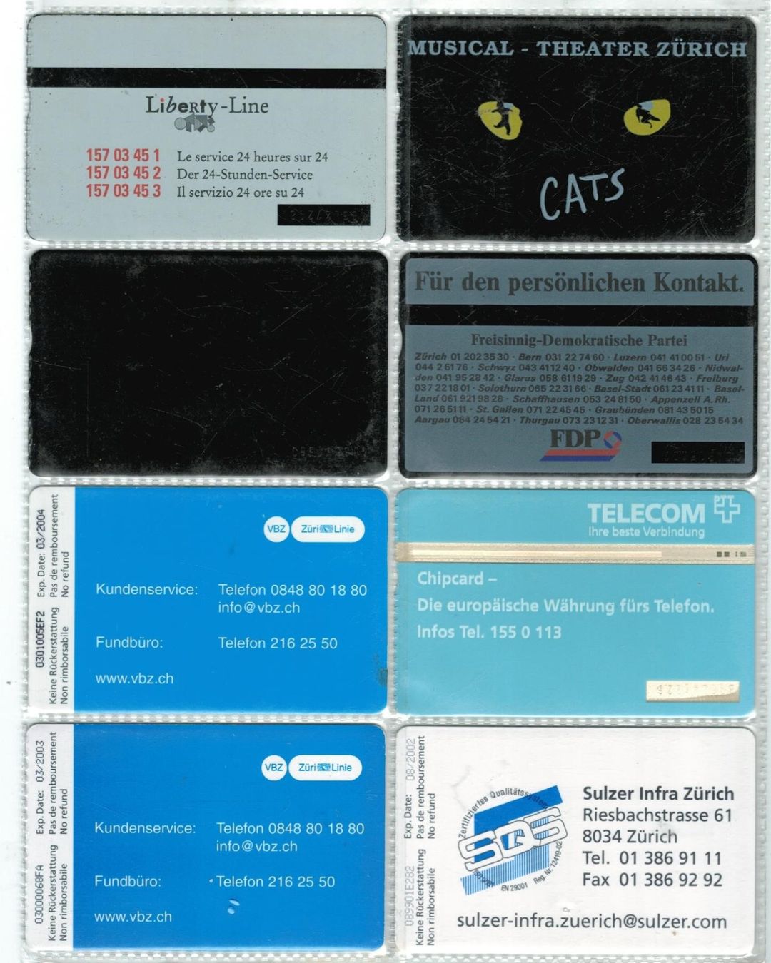Swisscom Schede telefoniche: 8 Taxcards – Usato da Winterthur venduto da Grap75 1