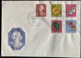 FDC Pro Juventute 1957 illustriert ohne Adresse, SBK 50 Fr.