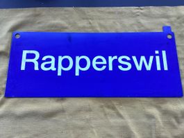 Originales SBB/CFF/FFS-Metallschild, Birmensdorf/Rapperswil