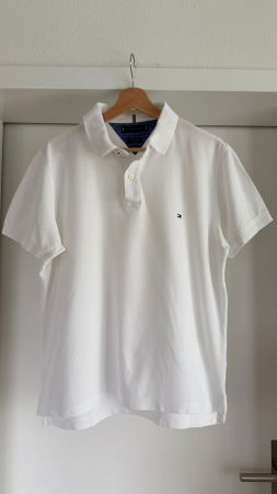 Tommy Hilfiger Premium Piqué Poloshirt Weiss Gr. M Slim Fit
