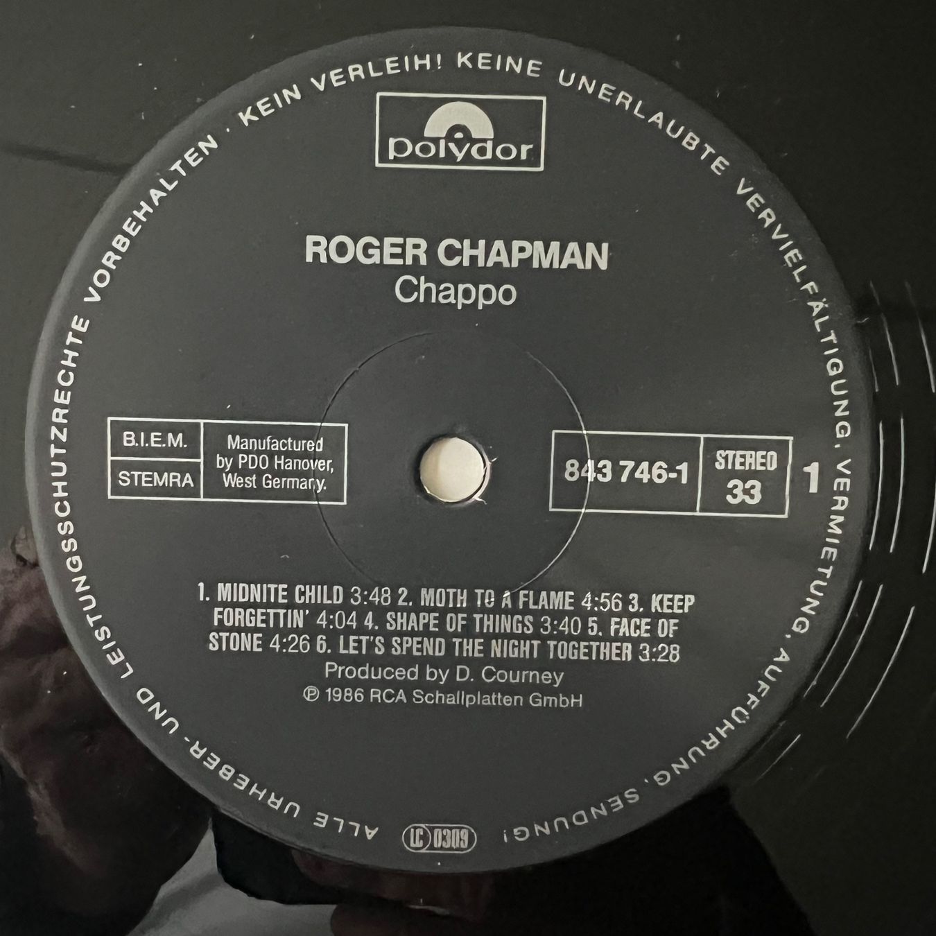 Dischi in vinile: Roger Chapman - Chappo / D-Press. 1986 - TOP – Usato da Gais venduto da soundcave57 2
