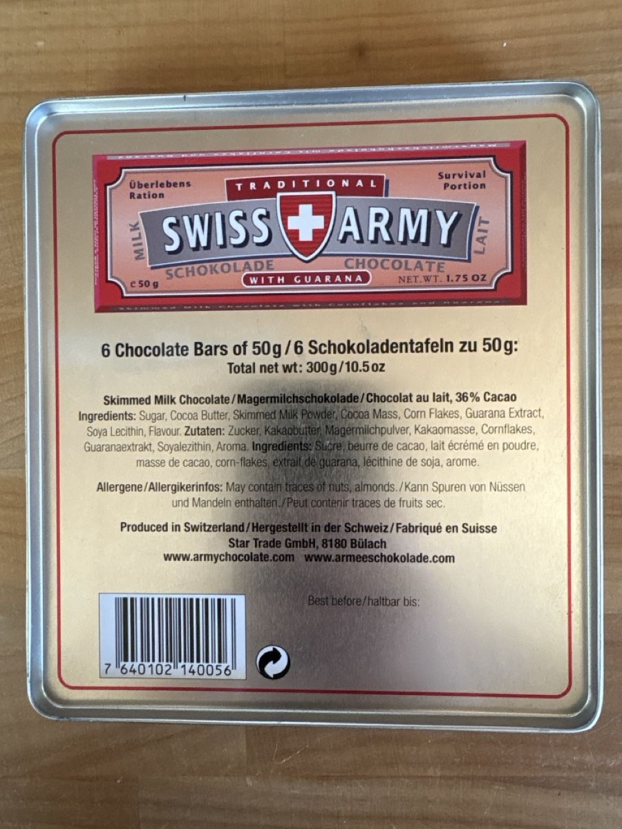 Sonstige Dekorationen & Accessoires: Blechdose Swiss Armi Chocolate – Gebraucht aus Rümlang von Sambas19 1