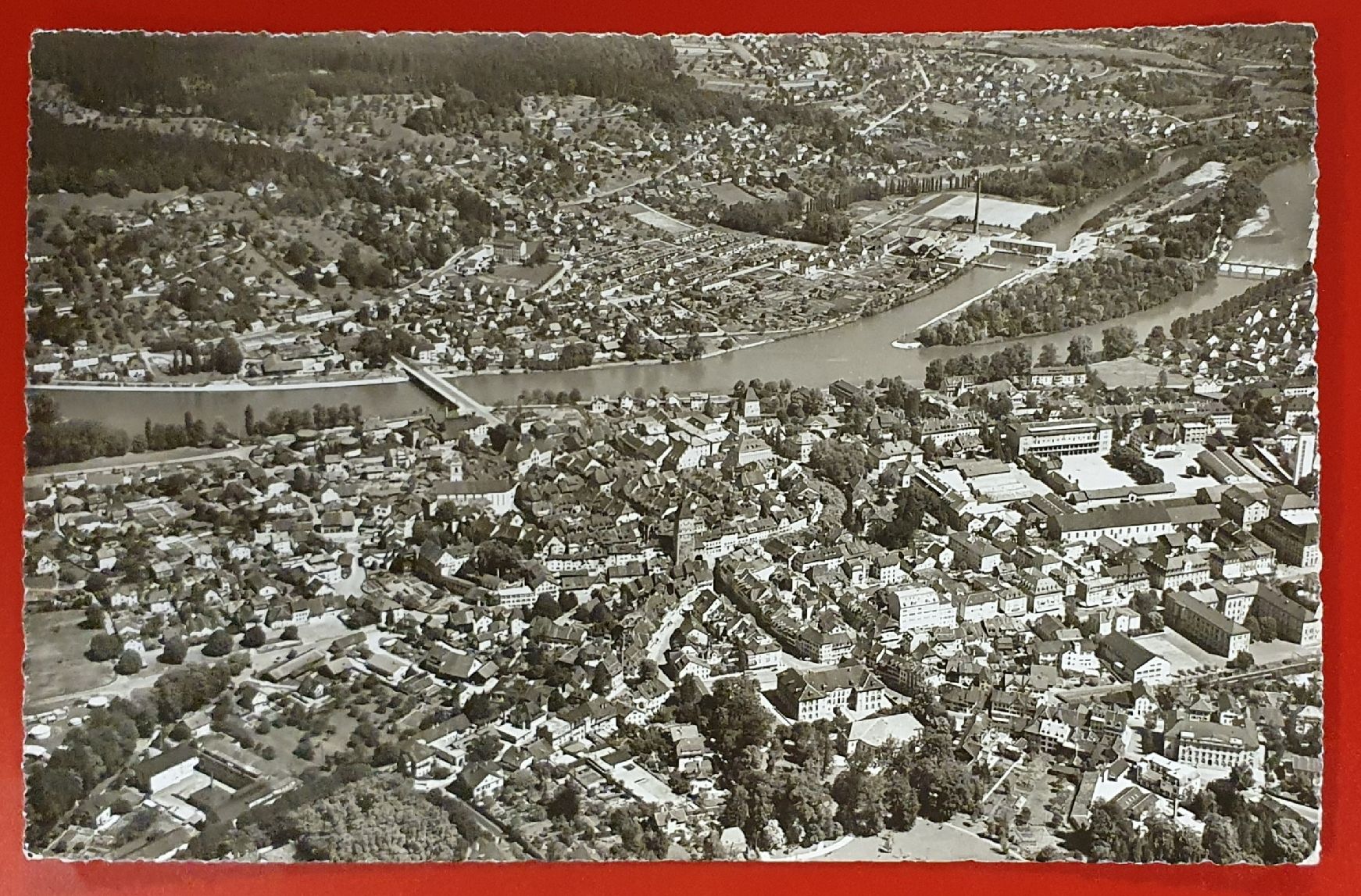 Ansichtskarten: Aarau 1955 - Flugaufnahme – Gebraucht aus Kreuzlingen von Rschweiz1