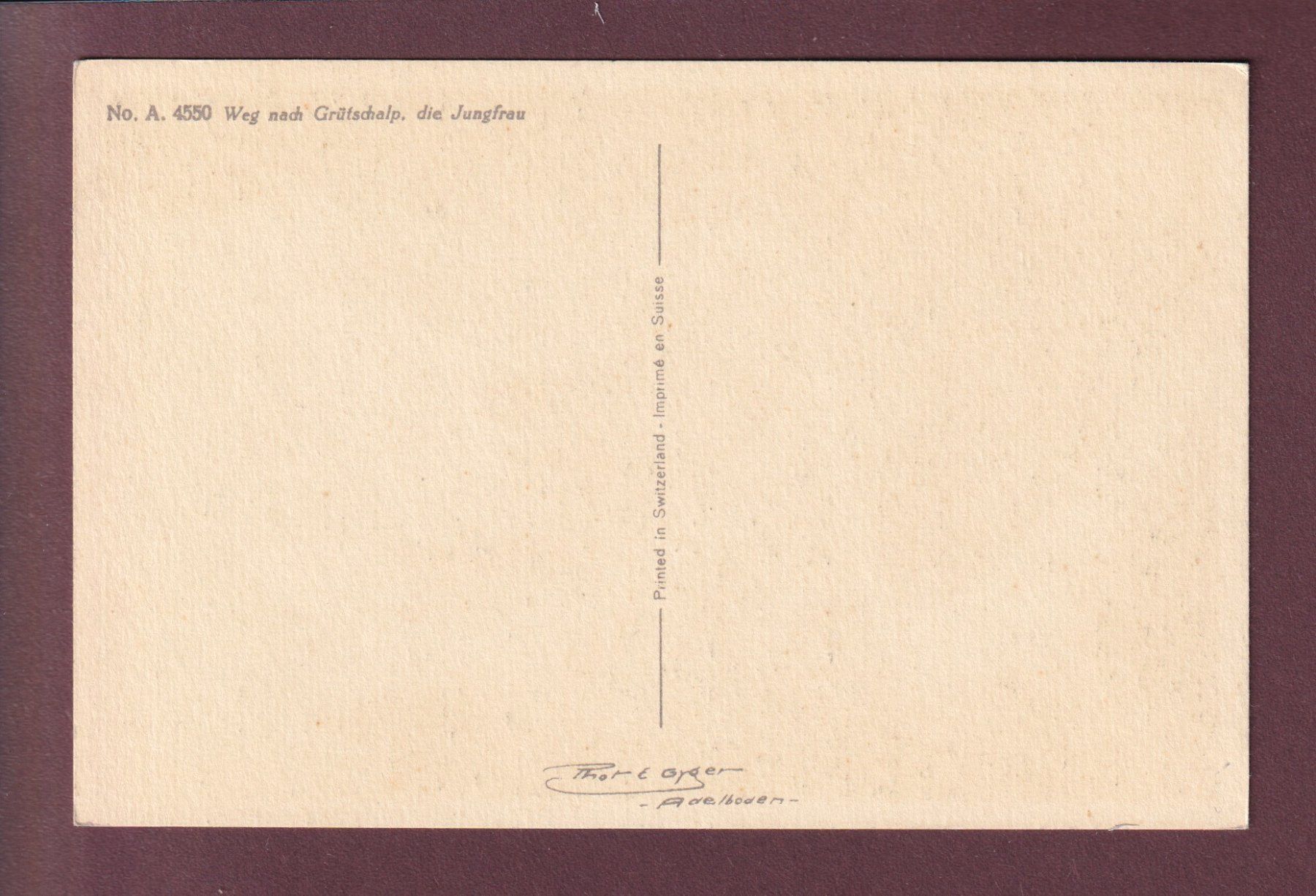 Cartoline postali: Weg nach Grütschalp - JUNGFRAU – Usato da Pully venduto da nicecards 1
