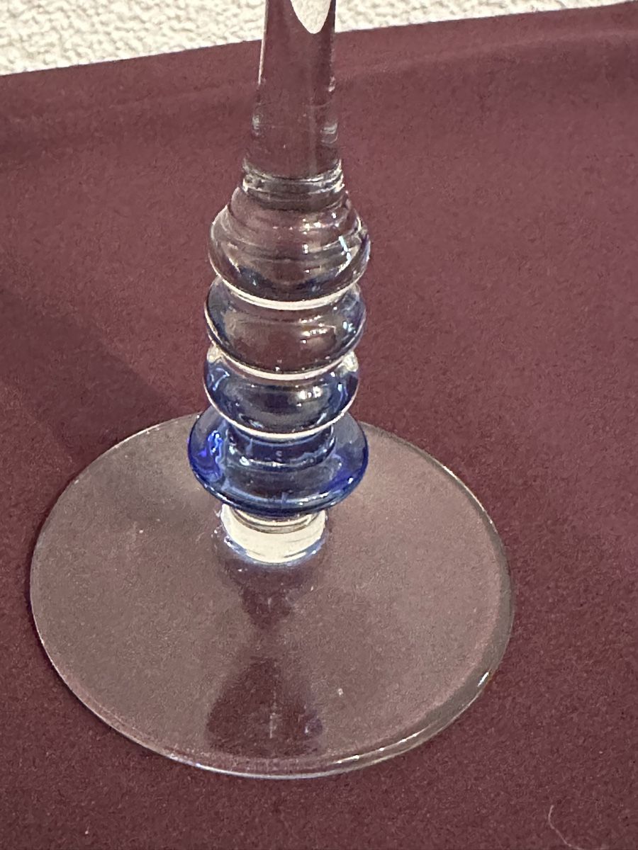 Portacandele: Kerzenständer Glas mit blauer Kugelkerze ! – Nuovo (secondo la descrizione) da Oberwil b. Büren venduto da Jcmjcm 1