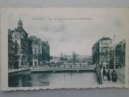 Genf Vue de tous les Ponts et le Mont-Bl