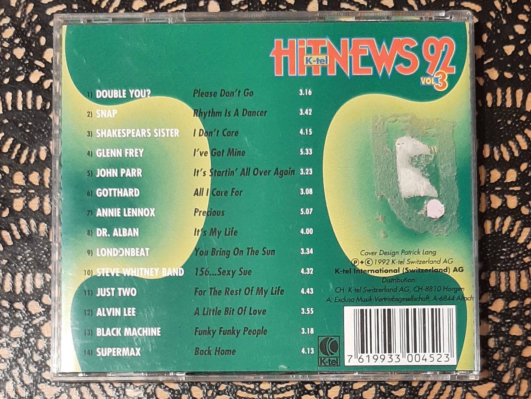 CD: Hit News 92 Vol.3, Hit Compilation CD Sampler 1992 – Usato da Schönenberg TG venduto da Gregolino76 1