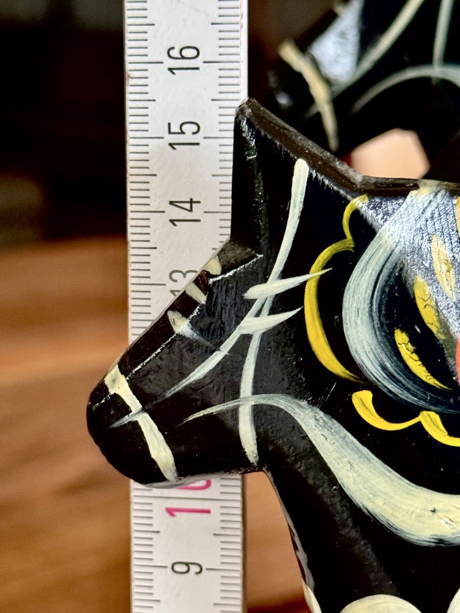 Statuette: Drei Dala -Pferde schwarz, Nils Olsson – Usato da Baar venduto da Freethy 5