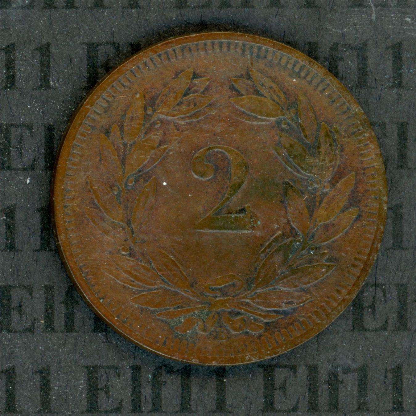 Tutti le monete: CHF___0.02 1897 ss-vz 2 Rappen – Usato da Widnau venduto da Elf11 1