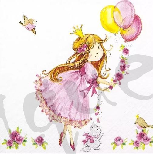 Tovaglioli: Serviette cute princess (1619) 2Stk. – Nuovo (secondo la descrizione) da Schlatt TG venduto da kreativ-atelier