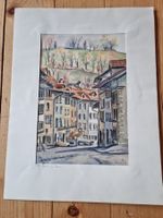 Bern  Alte Gasse Aquarell Top von Sailer 1946