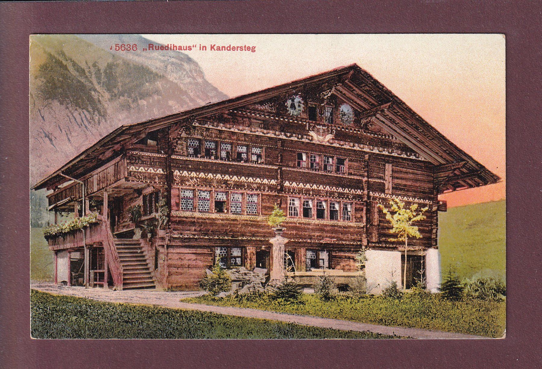 Cartoline postali: KANDERSTEG - Ruedihaus – Usato da Pully venduto da nicecards