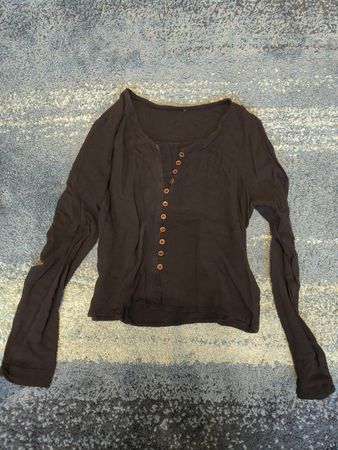 Cropped Shirt mit Knöpfen