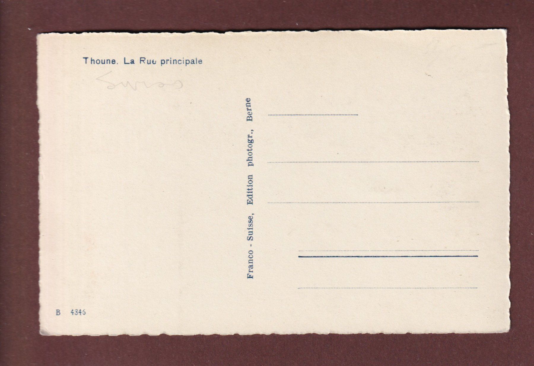 Cartoline postali: THUN - Die Hauptgasse - Coiffeur – Usato da Pully venduto da nicecards 1
