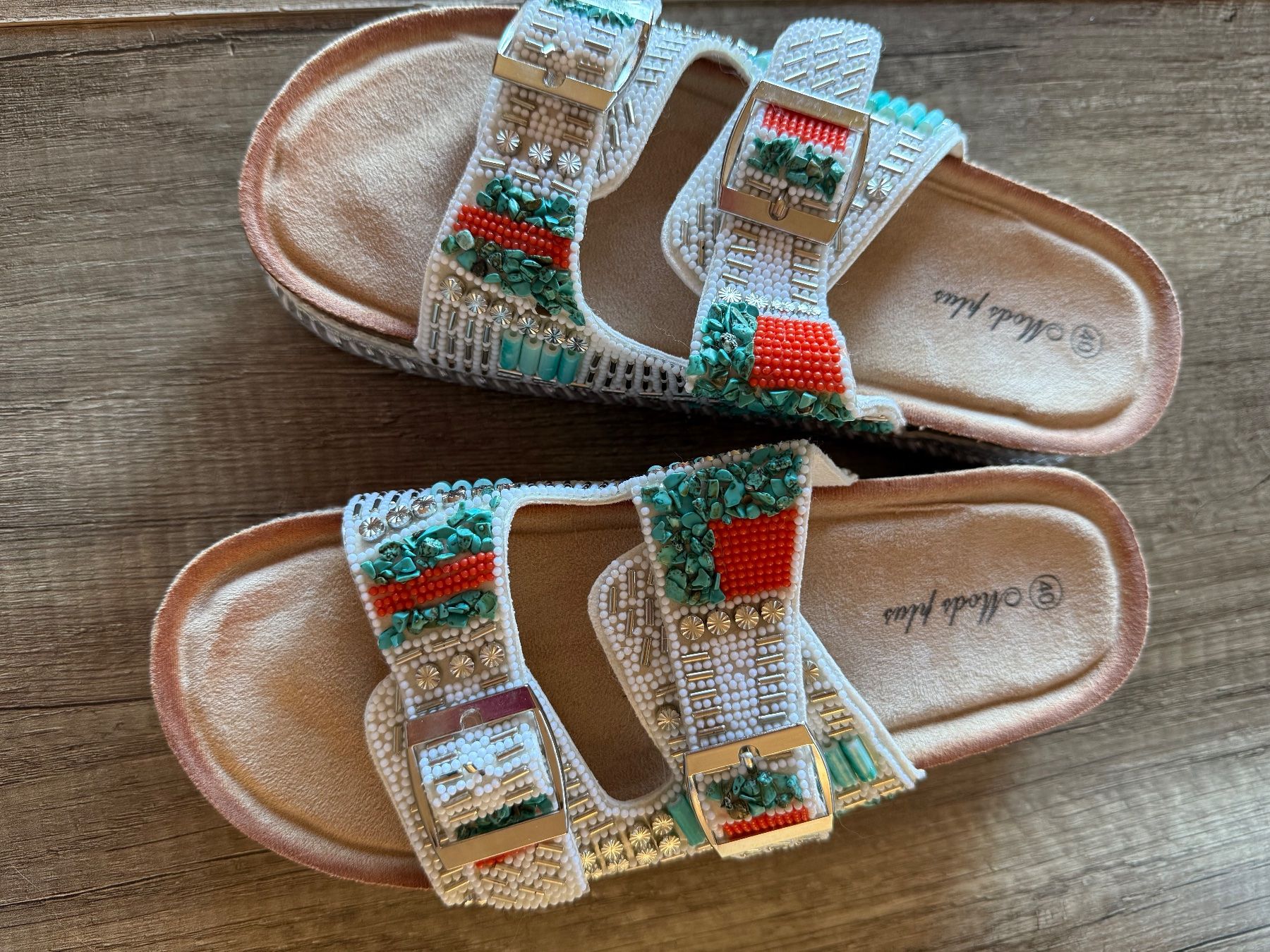 Scarpe da donna: Boho Sandale mit weichem Fussbett – Nuovo (secondo la descrizione) da Sigriswil venduto da ck56