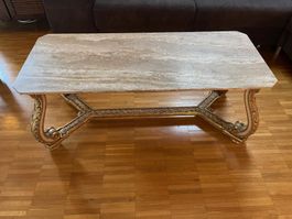 Tisch mit Marmorplatte, Barockstil Ende 19Jh