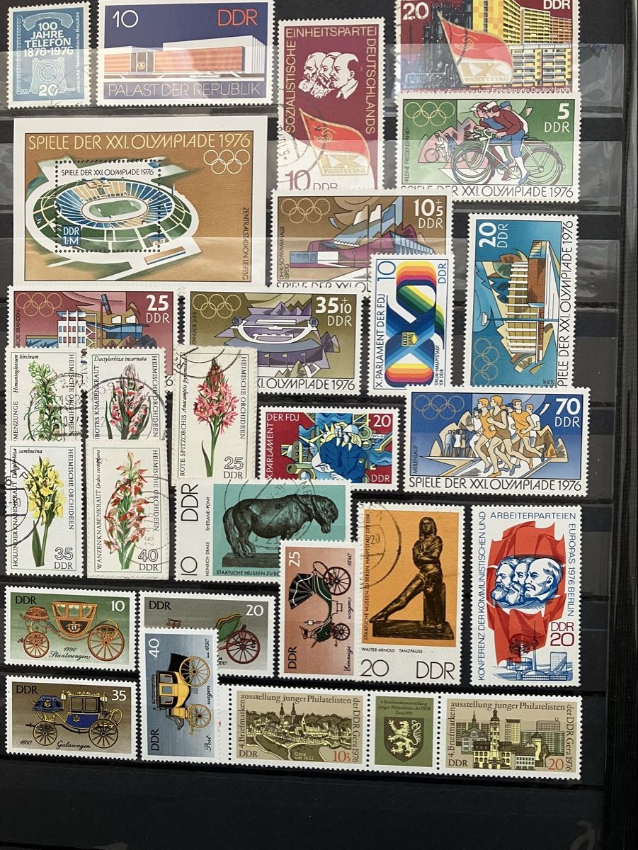 Alle Briefmarken: Deutschland DDR gest/postfr 6s 1974-77 – Gebraucht aus Cham von Diablo1232 3