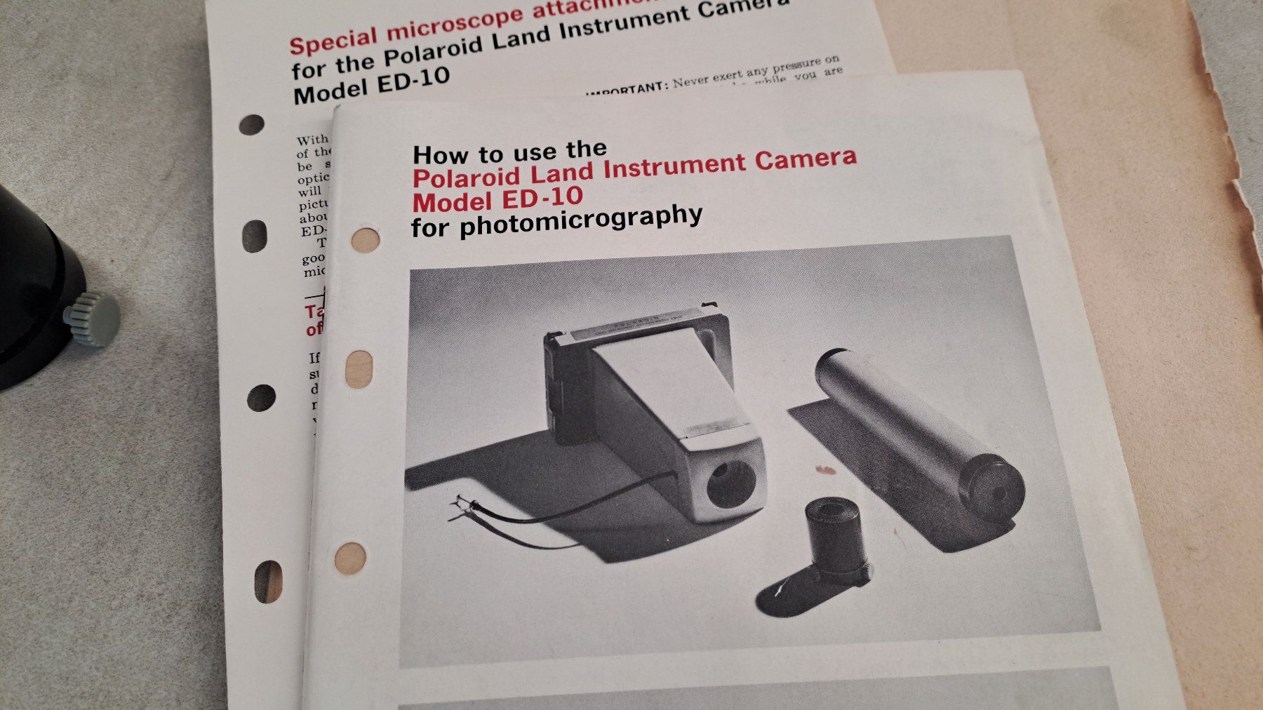 Mikroskopie: Mikroskop Adapter Polaroid Kamera ED-10 – Gebraucht aus Caslano von Welaberg 1