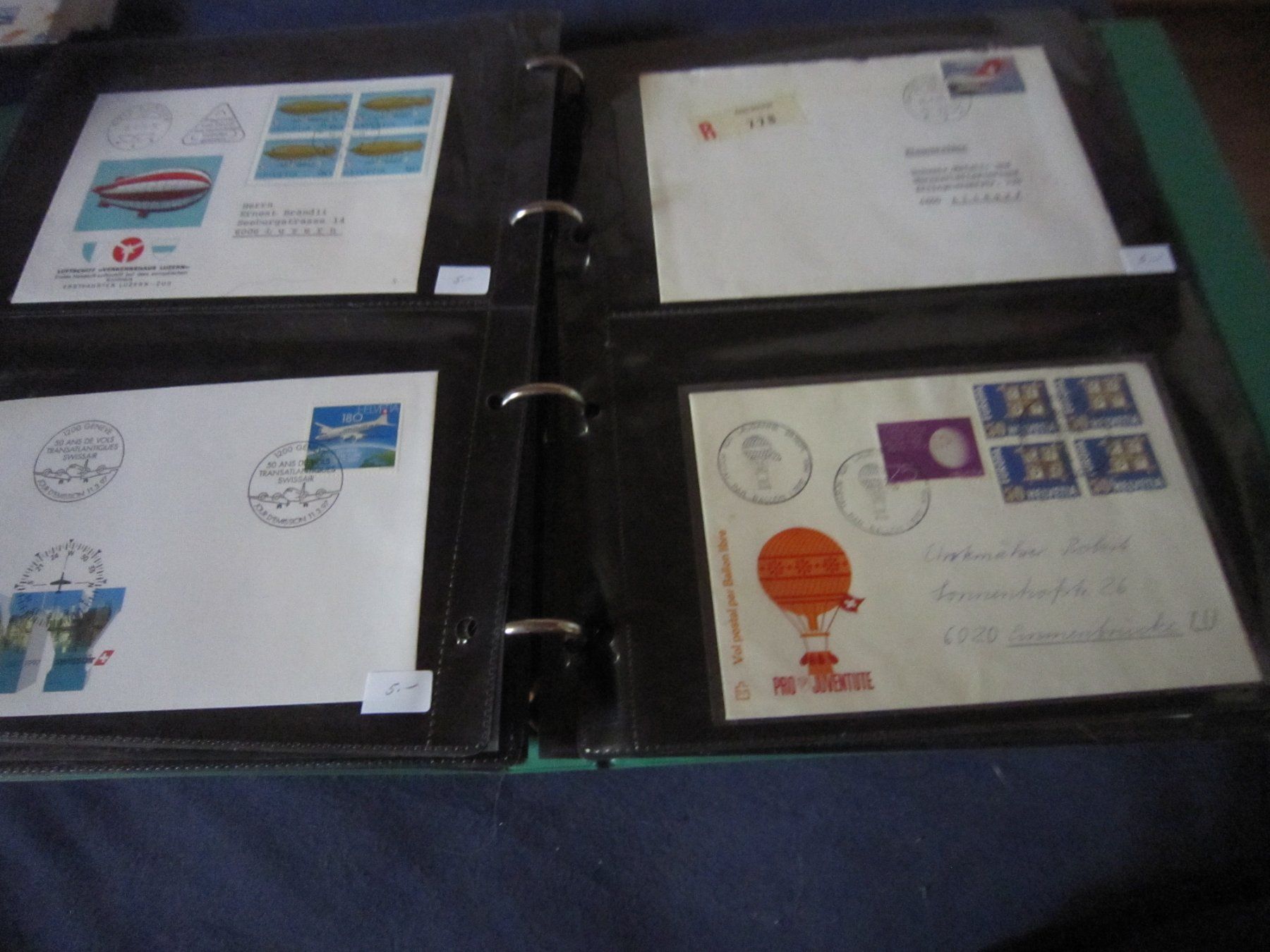 Tutti i francobolli: 1 Album mit 40 Briefe FLUGPOST – Usato da Giubiasco venduto da sal_9j6w 5