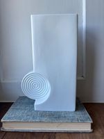 Schöne Vintage weisse Gerold Porzellan Vase Spirale