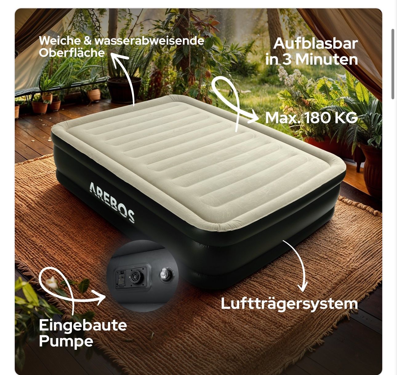 Materassi: Aufblasbare Matratze Luftbett Doppel 203x152 – Nuovo e nell'imballaggio originale da Amriswil venduto da JaJa-Express 3